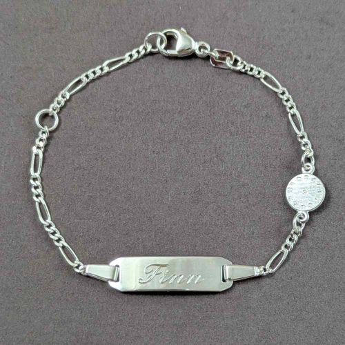 Baby-Armband-Taufuhr-Weißgold